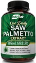 NutriFlair Saw Palmetto extract 750mg, 120 capsule - Natural Prostate Supliment & Berry de sănătate de sprijin - Ajuta la blocarea DHT pentru a preveni pierderea parului si ajuta la reducerea urinarii frecvente, pentru femei si barbati