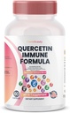 ClarinBeauty Querbetin 1000mg Zinc 50mg Vitamina C 1000mg Vitamina D 5000 UI Bromelain Elderberry & 350mg supliment de sprijin pentru apărare imună îmbogatit cu Artemisină, Moss de mare, Usturoi, Echinaceae