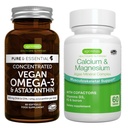 Vegan Omega-3 + Complex Vegan Vegan Bundle, Sustainable EPA & DHA Ulei Algae 1340mg + 2:1 Complex mineral pe bază de plante Algae, de Igennus