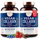 Colagen Vegan pentru femei și bărbați - Superfood organic, Aminoacids Glicină, Lysine, Proline pentru Piele Sanatos, Păr, Nails - Suplimente de colagen pe bază de plante - 60 Pastile vegetariene fără gluten