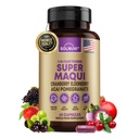 Capsule organice Super Maqui Berry - Superfood Powder - extract de elderberry, Cranberry, rodie, Acai - Suport ochi uscat & Tear, Sanatate guta, Piele - 60 capsule Vegane, Non OMG-uri, Gluten gratuit Supliment