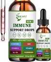 Cercetină de zinc cu Bromelain Vitamina C D3 picături de lichid Suport imun cu vitamina A K2 Echinacea Clorofila si Elderberry - 10 in1 Immune Defense D3 Complex pentru Imunity Health