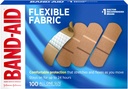 Band-Aid Bandaje flexibile pentru tesatura sterila, Bandaje adezive comfortabile de ingrijire si protectie a ranilor cusie pentru taieturi minore, zgârieturi si arsuri, prim ajutor, Pad de confort ranit-gratuit, 1x3 Dimensiune in 100 Count
