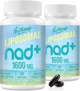 1600 MG Liposomal NAD+ Supliment, NAD+ Supliment de stimulare,Superior Absorbție, Vitamina B3 pentru protecția îmbătrânirii, Longevitate, Energie, Reparații, Non-GMO, 120 Softgels