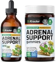 BIO KRAUTER Suport adrenal 60 Gume & Suport adrenal Tinctură 4 Fl. Oz.