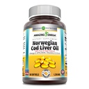 Amazing Omega Norvegian Cod Ulei de ficat 1250 Mg Softgels Supliment 