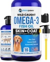 Omega 3 ulei de pește pentru câini - mai bine decât ulei de somon pentru câini - supliment ulei de pește câine - Reduce vărsare și mâncărime - Sprijină articulații, creier, inima sănătate- Piele de câine și supliment de haina - ulei de pește lichid
