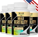 Suplimente de fertilitate pentru bărbaţi, vitamine prenatale de sex masculin - Conte de spermă optimal, Motilitate şi Putere, 2000MG Mens Suplimente de fertilitate cu rădăcină Maca, Zin & Folat pentru concepţie - Pachete de 4
