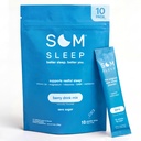 Som Sleep, Calm Sleep Powder Drink Mix, 3mg Melatonina, Magneziu, Vitamina B6, L-Theanină & GABA 