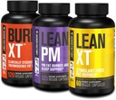 Fabrica Jacked Burn-XT Studiat clinic Burner de grăsime termogenice (120 capsule), Lean PM Nighttime Fat Burner și Sleep Aid (120 capsule), Lean-XT Caffeine-Life pierdere în greutate Supliment (60 capsule)