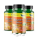 America Medic & Science Rapid-C 500mg Vitamina C Supliment (3 Pachet de 100 comprimate) Booster de energie, Daily Immune System Support, Antioxidant 