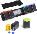 Organizator de pastile săptămânale de 3 ori pe zi (negru) și organizator de pastile săptămânale de 1 ori pe zi (negru)
