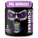 JNX SPORTS Blestemul! Praf de antrenament pre pentru bărbați și femei, Cafeina, Beta-Alanină, Creatină, L-Citrulină, 50 Serviri, Aromă de struguri închis 