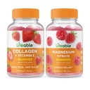 Colagen și vitamina C Lifeable + Magneziu, Gume Bundle - mare Tasting, Supliment de vitamine, gluten gratuit, OMG gratuit, guma de mestecat
