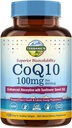Terranics CoQ10 100mg, 120 Softgels, Absorbţie cu extra virgin ulei de măsline, Heart Health & Energy Production