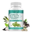 Capsule organice de ulei de Oregano 11-in-1 Blend cu ulei negru de semințe, afine, nuci de soc, măsline de dafin și negru pepper pentru Sugestie 