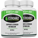 Estrohalt 2 Pack 120 pastile - Cel mai bun Estrogen Blocker DIM Supliment (Diindolilmetan) și Indole-3-Carbinol (I3C) pentru femei și bărbați 