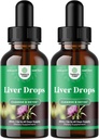 Suport pentru ficat Thistle Milk Tincture - Herbal Milk Thistle Amestec lichid cu Astragalus Root pentru Detoxifiere Ficat Cleanse & Repair - Curățați picăturile de detoxifiere cu Shiitake Maitake & Cordyceps (2 ambalaj)