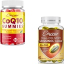 Ubichinol CoQ10 600 MG 60 Softgels Bundle with CoQ10 Gumies 400 MG 60 Count