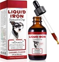 Suplimente de fier lichid pentru câini,LiquiI fier cu vitamina C și B12,Suports Anemie, Nivele scăzute de energie și letargie, Promotii de sange sanatate, ajută la formarea de celule roșii din sânge