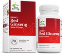 Terry Natural HRG80 Red Ginseng de sex masculin putere - circulatie sange si suport suport suplimentar - Supliment alimentar cu Ginseng & Zinc - Supliment vegetal pentru suport energetic - 48 capsule