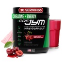 JYM Supliment Science Pre JYM Black Cherry Pre Workout Pulbere pentru bărbați și femei, BCAAs, Nootrops, Creatine HCI, Citruline, Beta-Alanine, Betaine, Taurină, Huperzine, 30 Serviri
