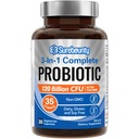 Probiotice 120 Miliarde CFU, Probiotice pentru bărbaţi şi femei, Prebiotice + Enzime digestive, Cea mai mare potenţă, 3-in-1 Suport Probiotic Complet, Digestive, 30 Caps