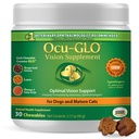 Ocu-GLO Cat & Dog Suplimentul Senior pentru Suportul Ochi - Viziune masticabile Suplimente Vitamine pentru animale de companie mari și mici Care cu luteina, Omega-3 Acidi grași, extract de semințe de struguri și antioxidanți