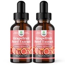 GSE Extract de semințe de grapefruit lichid - o picătură de zi cu zi - Super concentrat de semințe de struguri Extract de lichid picături bogate în bioflavonoizi și polifenoli pentru Gut Health & Immune Support - 2 ambalaj Bundle - 120 zile