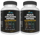 VITAMISAN 2-Pack Multi Colagen Plus Pastile (tip I, II, III, X) pentru Anti-Aging, Păr, Piele, Nails și sprijin comun, 80 zile de aprovizionare 240 capsule