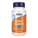 now Foods Supplements, Krill & CoQ10, Fosfolipid-Bound Omega-3, Heart Support*, 60 Softgels