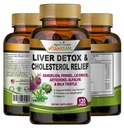 VITAMISAN Ficat Cleanse Detox Suplimente cu lapte Thistle-Fennel-Alfalfa-Vitamin B-Artichoke-Dandelion Root Support Men & Femei 120 Caps Detox Cleanse & Boost Imune
