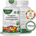 Ecologic Greens fructe și legume Complex cu Ashwagandha