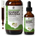 iMATCHME Soursop Graviola Liquid Drop for Cell Support & Regeneration, Immune System and Gut Health Support, Pure Soursop Bitters Liquid, High Absorbtion, Sugar/Gluten Free, Natural Flavor, 2 Fl Oz