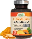 Curcumina Turmeric Supliment 2600 mg - cu ghimbir organic & Turmeric, 95% Curcuminoide, BioPerine Black Pepper pentru cea mai bună absorbţie, Nature's Vegan Joint Support, Non-GMO, îmbuteliat în SUA - 120 capsule