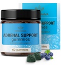 HERBAMAMA de sprijin adrenal Gumies - Pure Adrenale Complex Supliment pentru femei cu rădăcină Ashwagandha, Rhodiola Rosea & Magneziu - Vegan, Non-GMO - 60 Pectin-Based Blueberry-Flavored Chews