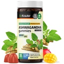 BIO KRAUTER Ashwagandha Gummies pentru femei si barbati - 2000 mg Putere - 90 Chews for Mood Support - Chewable Ashwagandha Suplimente - Vegan - Mango Flavor