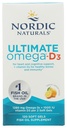 Naturale nordice Omega-D3, Aromă de lămâie - 120 Geluri moi - 1280 mg Omega-3 + 1000 UI Vitamina D3 - EPA & DHA - Promovează creierul, inima, și sănătatea imună - 60 Serviri
