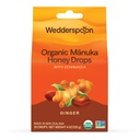 Wedderspoon Organic Manuka Honey Drops, Ginger & Echinacea, 20 Count (Pack of 1) 