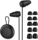 Plug-uri ureche pentru zgomot de dormit Anulare,Protecție auditivă reutilizabilă dop pentru 25 și 32db Reducerea zgomotului,6 Pair Eartips în S/M/L cu caz de stocare negru pentru focus,Study,Work,Concert