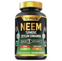 Neem Leaf Supliment - 8in1 Formula - Combinați cu Turmeric, Ceylon Scorțișoară, Ginger, Tulsi, Ginkgo Biloba, Amla, și Black Pepper - Suport pentru sănătate imună - 150 capsule Vegane