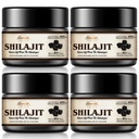 Shilajit Pure Himalayan Organic Shilaj Resin - 600 mg Potenta maxima Silajit Natural Organic Resin cu 85 + Trace Minerale & Acidul pelvian pentru energie, Suport Imun, 30 Grams (4 Pack)