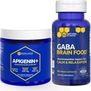 Natural STACKS GABA Brain Food + Apigenin Suplement for Sleep Bundle - Supports relaxation and Sleep* - 180 Total Capsule