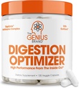 Geniu Brand Genius Digestion Optimizer - Digestive Supplement for Gut Health & Immune Support - No Poorty Blends - Vegan, Non-GMO & Gluten-Free - 135 Capsule Veggie
