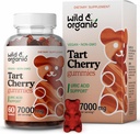 Tarta salbatica si organica Gumries 7000 mg - supliment extract de cirese tarta pentru suport de nivel uric - 60 Vegan, Chews non-GMO