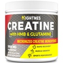 Creatin HMB, Creatin Powder pentru bărbaţi şi femei, Micronited Creatin Monohidrat pentru creşterea şi recuperarea musculare şi creşterea forţei, performanţă, Creatin HMB cu glutamina, Gluten gratuit, 30 Serviri