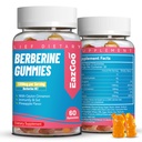 Berberine Gummies cu Ceylon Scorțișoară,1200mg Berberine HCI Supliment pentru suport metabolic și energetic, Vegan, non-GMO și Gelatină-Free - 60 Conte