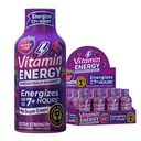 Vitamina Energie B12 11,000% Extra Putere Energie Shot Pink Berry 12 Pack, 260mg Natural Cafeina, B12 & B6, Nootrop Focus, Vitality, Zero Zahăr, Gluten-Free, Vegan, Kosher, 1.93 fl oz