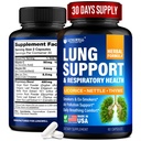 Renunţaţi la fumat Ajutor pentru Lung Cleanse & Sănătate - Made in USA - Detoxifiere pulmonara cu rădăcină de lemn dulce, ghimbir şi rădăcină de ţâţă, ceai verde, cimbru şi frunze de Oregano pentru Lung Curata de sprijin şi stres ajutor - 60 capsule