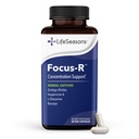 LifeSeasons - Focus-R - Suplimentul de sprijin pentru concentrare - toate vârstele - Îmbunătățește performanța și concentrarea mintală - Crește atenția Span - L-Theanine, Kava Kava, Bacopa, Vitamina B & More - (60 capsule)